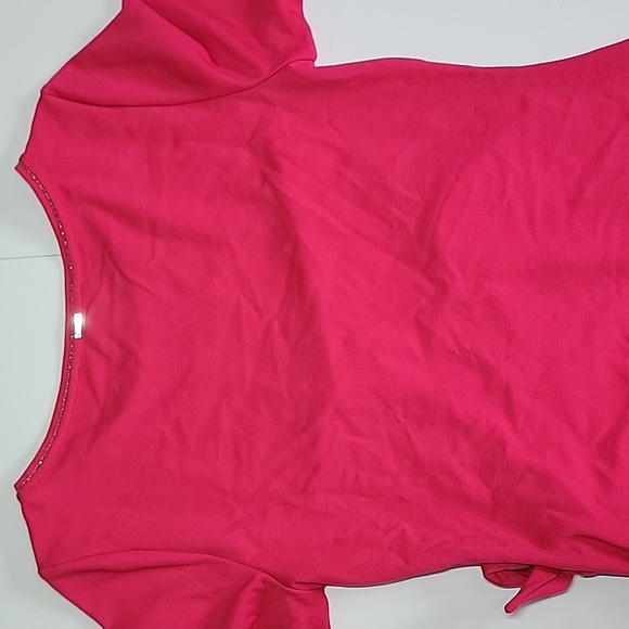 WHBM Side-Tie Polished Knit Shift Dress/ M. - Picture 6 of 14